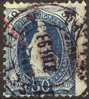 Stehende Helvetia  70D.2.29/I, 50 Rp.blau    "starker Strich"        1898 - Plaatfouten