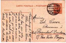 LUXEMBOURG  - 1922 - CARTE POSTALE ENTIER De LUXEMBOURG VILLE Pour ROSENDAEL DUNKERQUE (NORD) - Interi Postali