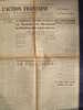 Journal L´ Action Française, 18 Novembre 1942, La Tunisie Est Devenue Le Theatre Des Operations, Afrique Du Nord, Petain - Frans