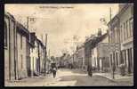 CPA  ANCIENNE- FRANCE- SAINT-OUEN (80)- RUE CENTRALE AVEC BELLE ANIMATION- ATTELAGES - Saint Ouen