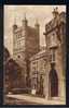 RB 711 - Early Frith Postcard  - Exeter Cathedral South Tower & Entrance To Bishops Palace Devon - Exeter