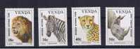 RB 712 - 1990 Venda  - South Africa Stamps - Nwanedi National Park  Set Of 4 MNH Stamps - Rhino - Cheetah - Zebra - Lion - Venda