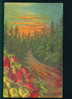 31876 Illustrator RIESEN  - LANDSCAPE , Tree , Path Sunset Pc Wenau Pastel Series - 1034 - Riesen, Arno Von