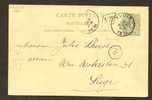 Belgique Lettre 1894 EP 5c Vert Càd Yvoir + Boite Auxiliaire VW - 1894-1896 Expositions