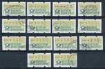 Bund ATM 1981 14 Werte 10 .. 280 Gestempelt Kpl. - Timbres De Distributeurs [ATM]