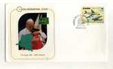 - ZAÏRE  . ENVELOPPE FDC VOYAGE DE JEAN-PAUL II . CACHET 1er JOUR  KINSHASA 2/5/80 - 1980-1989