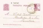 Entero Postal SAN BAUDILIO De LLOBREGAT (Barcelona) 1936. Republica - 1931-....