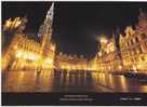Belgium - Night View Of Brussels (Chinese Postcard) - Brüssel Bei Nacht