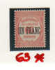 Timbre Taxe 1927 Surchargé, TX 63*, Cote 35 €, - 1859-1959 Mint/hinged