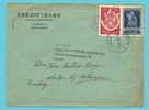 Brief Met Roodfrankeering , Hergefrankeerd !!!! Met 607+609 (surtaxe / Toeslagzegel) Met Stempel GENT  (RARE !!!!!) - Lettres & Documents