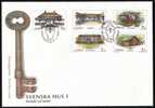 SUEDE SWEDEN 1995 - Houses/Maisons - Lock /serrure - Key /clé - FDC