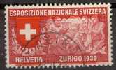 Esposizione Nazionale Svizzera, 20 Rp.rot   "verschobener Rotdruck"      1939 - Varietà