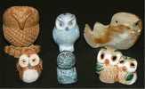 LOT DE 6 PETITES CHOUETTES DE COLLECTION - Birds - Owls