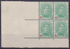 BELGIË - OBP - 1914 - Nr 129a Type II (Blok Van 4/Bloc De Quatre) - MNH** - 80,00€ - 1914-1915 Croce Rossa