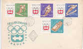 Hungary 1963  Olympic Games Innsbruck FDC - Winter 1964: Innsbruck