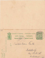 LUXEMBOURG - 1912 - CARTE POSTALE ENTIER Avec REPONSE De LUXEMBOURG Pour HALLE (ALLEMAGNE - SACHSEN) - Stamped Stationery