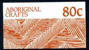 Australia 1987 QEII Aboriginal Crafts 80c Booklet Complete, MNH - Postzegelboekjes