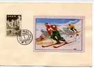 A880) Japan Maximumkarte Skisport 18.1.1955 - Storia Postale