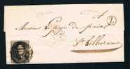 Belgique Lettre 1854 Lettre St Affr N°6 De St Nicolas + Boite Z - 1851-1857 Medaillen (6/8)