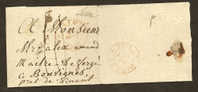 Belgique Précurs 1833 Lettre Càd ATH + Manuscrit " Leuze " Pour Dinant - 1830-1849 (Belgio Indipendente)