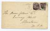 GRANDE-BRETAGNE - N° 73 ET 93 PERFORÉS "R & C" LE 17/6/1895 POUR BOSTON USA - TB - Perfins