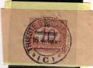 TRENTO E TRIESTE 1919 SEGNATASSE POSTAGE DUE TASSE TAXES  CENT.10 C SU 10C USATO SU FRAMMENTO USED ON PAPER OBLITERE´ - Trente & Trieste