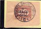 TRENTO E TRIESTE 1919 SEGNATASSE POSTAGE DUE TASSE TAXES CENT. 20 C SU 20C USATO SU FRAMMENTO USED ON PAPER OBLITERE´ - Trentin & Trieste