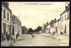 CPA  ANCIENNE- FRANCE- AILLY-SUR-NOYE (80)-  RUE LEON-GAMBETTA AVEC BELLE ANIMATION D´ENFANTS- ATTELAGE- CHIEN - Ailly Sur Noye