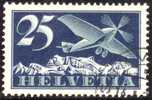 Schweiz Flugpost 1934 Zu#FP5z Mi#180z Getempelt Geriffelt - Oblitérés