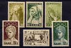 SARRE Yvert 347/9 Et 352/54 ** NEUFS, 6 Valeurs, Année 1955 - Ongebruikt