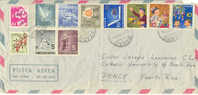 Japan 1963 Lettre En Puerto Rico, Sports, Base-ball,tir, Gymnastique Et Aviron, Voir 2 Scan - Brieven En Documenten