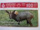 L&G Phone Card ANIMAL From THAILAND Fauna Animaux Tierecarte Karte 100 Baht 04-06-36 Capricornis Sumatraensis - Thaïlande
