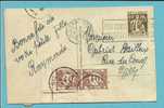 337 Op Kaart Stempel CHARLEROI , Getaxeerd (TAXE) Met TX37 (X2) Met Stempel GILLY - 1932 Ceres E Mercurio