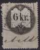 1858-1866 Austria Hungary Croatia Slovakia Serbia KUK K.u.k Revenue Tax Fiscal Judaical Stamp 6 Kr. - Steuermarken