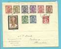 339+412+419/26 (surtaxe / Toeslagzegel) Op Brief Met Stempel ELSENE - 1935-1949 Small Seal Of The State