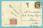 337 Op Kaart Stempel ELSENBORN,getaxeerd (taxe) Met TX 35 Met Sterstempel (Relais) * GHOY* (Relais/Rare Op Taxe)!! - 1932 Ceres And Mercurius