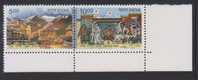 India MNH 1999, Tobo Monastery & Wall Painting, Art, Unity In Diversity, Se-tenent Pair, - Unused Stamps