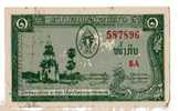 BILLET LAOS - ROYAUME DU LAOS - P.1 - 1957 - 1 KIP - THAT ING HANG - LABOURAGE - BUFFLE - Laos