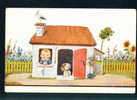 32109 Illustrator JOHN WILLS - HOUSE BOY Smoking A Pipe DOG STORK APPLE SUNFLOWERS Pc WSSB 6069 - Wills, John