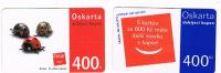 REPUBBLICA CECA (CZECH REPUBLIC) - OSKAR GSM RECHARGE  -  LOT OF 2 DIFFERENT - USATA  -  RIF. 3227 - Coccinelle