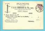 711 Op Kaart Met Cirkelstempel JUMET Met Hoofding LE SIGNAL / F&U DEBOUCK - 1935-1949 Petit Sceau De L'Etat
