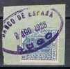 Especial Movil 25 Cts. Banco España De LUGO Año 1928 - Fiscaux