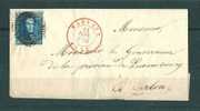 Belgique: Lettre De Barvaux Vers Arlon (1855)  Oblit Arlon Au Verso - 1851-1857 Medallions (6/8)