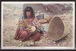 Indiens - CPA - Supai Squaw Weaving Basket, Cataract Canyon , Nouveau Mexique Arizona - 1918 - Indiens D'Amérique Du Nord