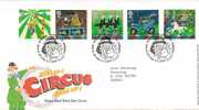 Great Britain 9.4.2002 Europe Cept - Circus Mi 2003-2007   FDC - 2001-10 Ediciones Decimales