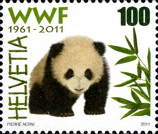 Switzerland 2011 MiNr. 2189 Schweiz 50 Years Of WWF Animals The Giant Panda  1v MNH** 2,50 € - Ours