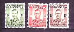 Southern Rhodesia 1937 MiNr. 42 - 44 Süd-Rhodesien King George VI 3v  MNH** 1,60 € - Southern Rhodesia (...-1964)