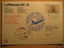 ISRAEL Tel Aviv Yafo GERMANY Frankfurt 1994 DC 10 First Flight Erstflug LUFTHANSA Card Postcard - Airplanes