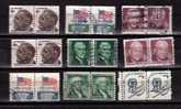 Small Lot Of Stamps Pairs, United States Used - Bandes & Multiples