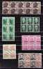 Small Lot Of United States Stamps Blocks - USED - Blokken & Velletjes